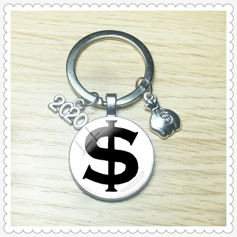 Dollar Sign Logo Stylish Keychain Glass Convex with 2020 Wallet Pendant Keychain Jewelry Charm
Dollar Sign Logo Stylish Keychain Glass Convex with 2020 Wallet Pendant Keychain Jewelry Charm