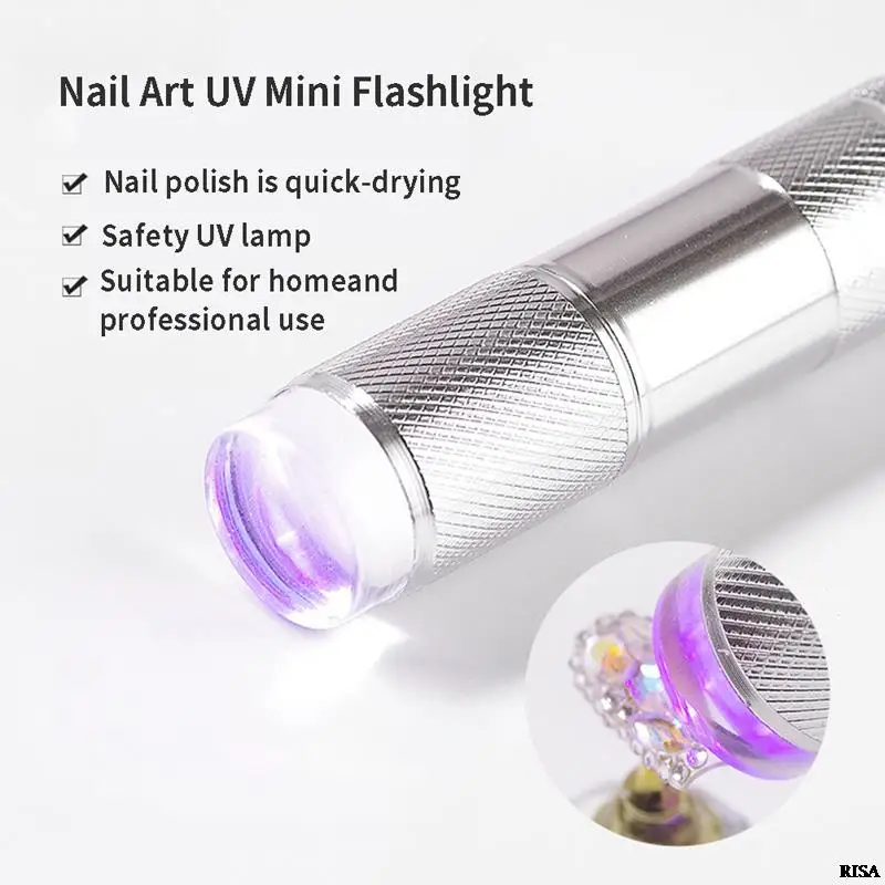 UV Mini Flashlight With Stamper Silicone Phototherapy Lamp Portable Silicone Handheld LED Manicure Lamp
UV Mini Flashlight With Stamper Silicone Phototherapy Lamp Portable Silicone Handheld LED Manicure Lamp