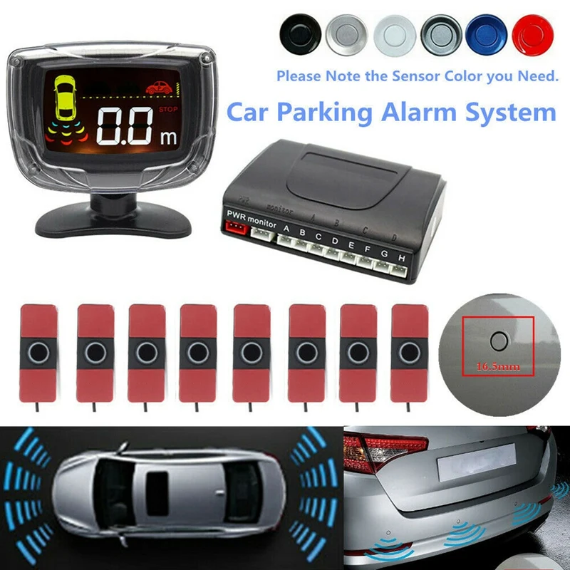 8 Parking Sensor Reversing-Radar Dual-Core LCD Display Auto Car Alarm System Kit 
8 Parking Sensor Reversing-Radar Dual-Core LCD Display Auto Car Alarm System Kit