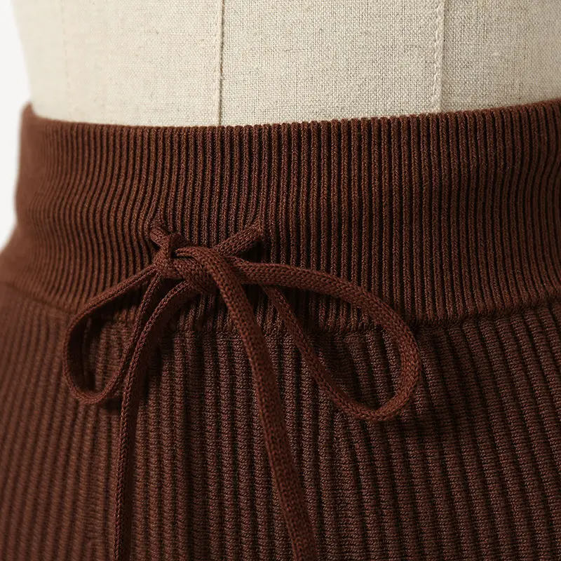 Sllsky 2020 Winter New Women Knitted Skirt Autumn Casual Elastic Waist Warm Lace Up SKirts Female Plus Size Woolen A-line Skirt
Sllsky 2020 Winter New Women Knitted Skirt Autumn Casual Elastic Waist Warm Lace Up SKirts Female Plus Size Woolen A-line Skirt