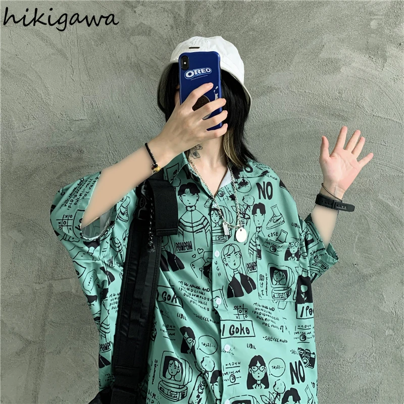 Hikigawa Japanese Blouse Women 2021 Vintage Shirts Cartoon Print Summer Blouses Harajuku BF Loose Casual Blusas Tops Mujer 95681
Hikigawa Japanese Blouse Women 2021 Vintage Shirts Cartoon Print Summer Blouses Harajuku BF Loose Casual Blusas Tops Mujer 95681