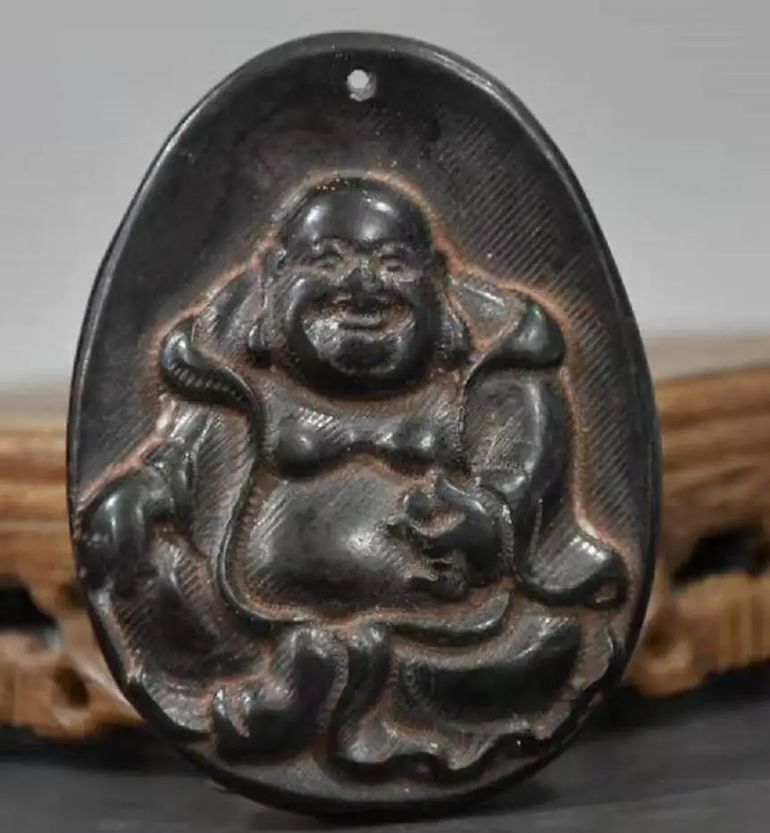 Hongshan culture archaize black iron meteorite sculpture maitreya bi statue #1
Hongshan culture archaize black iron meteorite sculpture maitreya bi statue #1