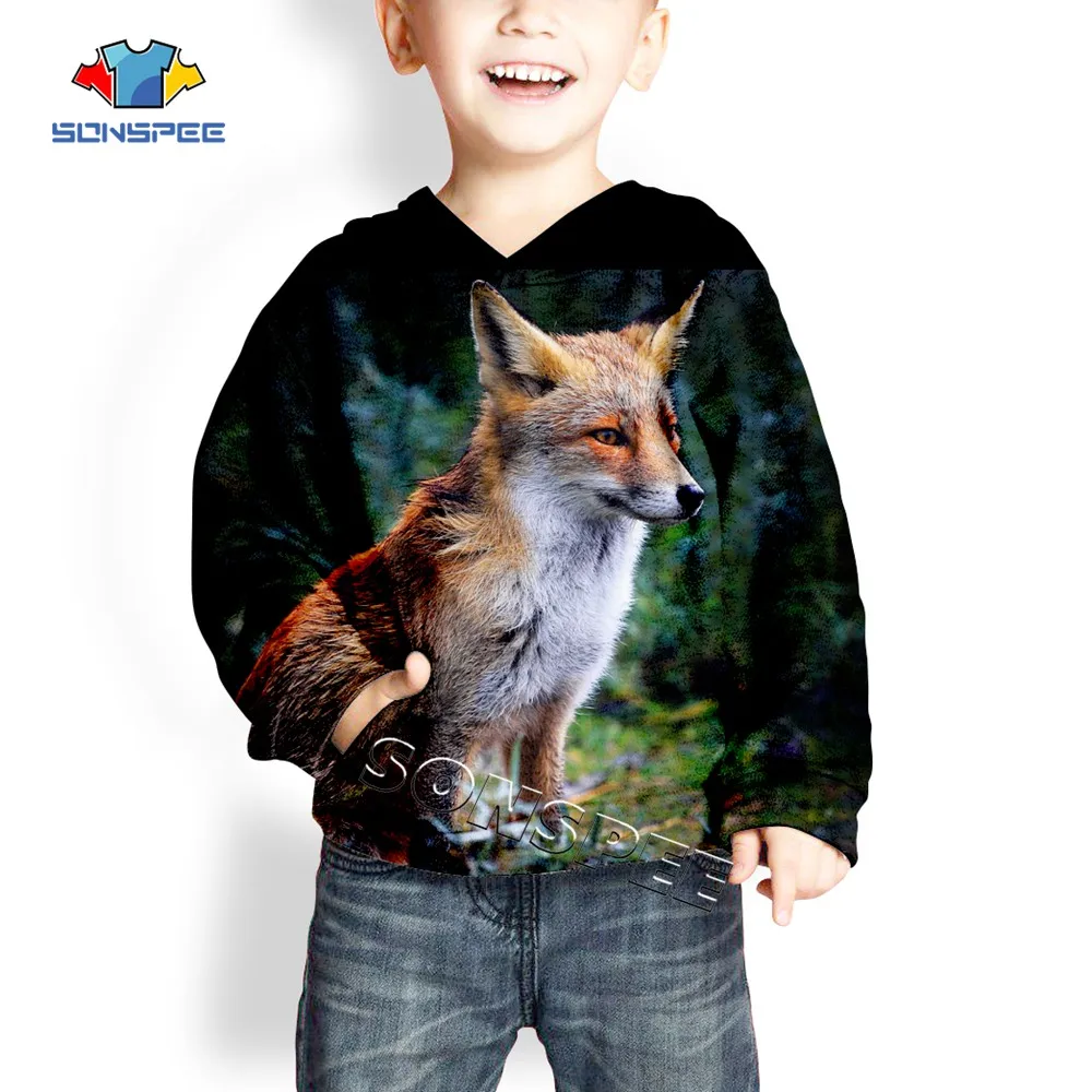 SONSPEE Animal Fox 3D Hoodies Child Fashion Casual Hoody Sweatshirts Clothing Kids Baby Pullover Hooded Tops Boys Casual Clothes
SONSPEE Animal Fox 3D Hoodies Child Fashion Casual Hoody Sweatshirts Clothing Kids Baby Pullover Hooded Tops Boys Casual Clothes