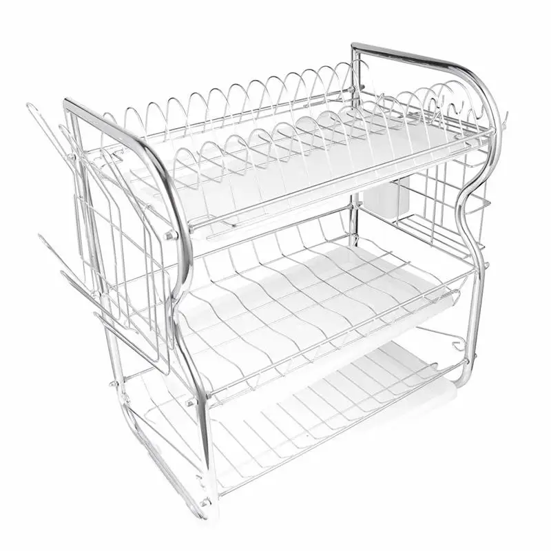 3 Layer Dish Drainer Iron Art Kitchen Cutlery Drain Rack Utensils Storage Organizer Rustproof Dishes Plates Organization Shelf
3 Layer Dish Drainer Iron Art Kitchen Cutlery Drain Rack Utensils Storage Organizer Rustproof Dishes Plates Organization Shelf