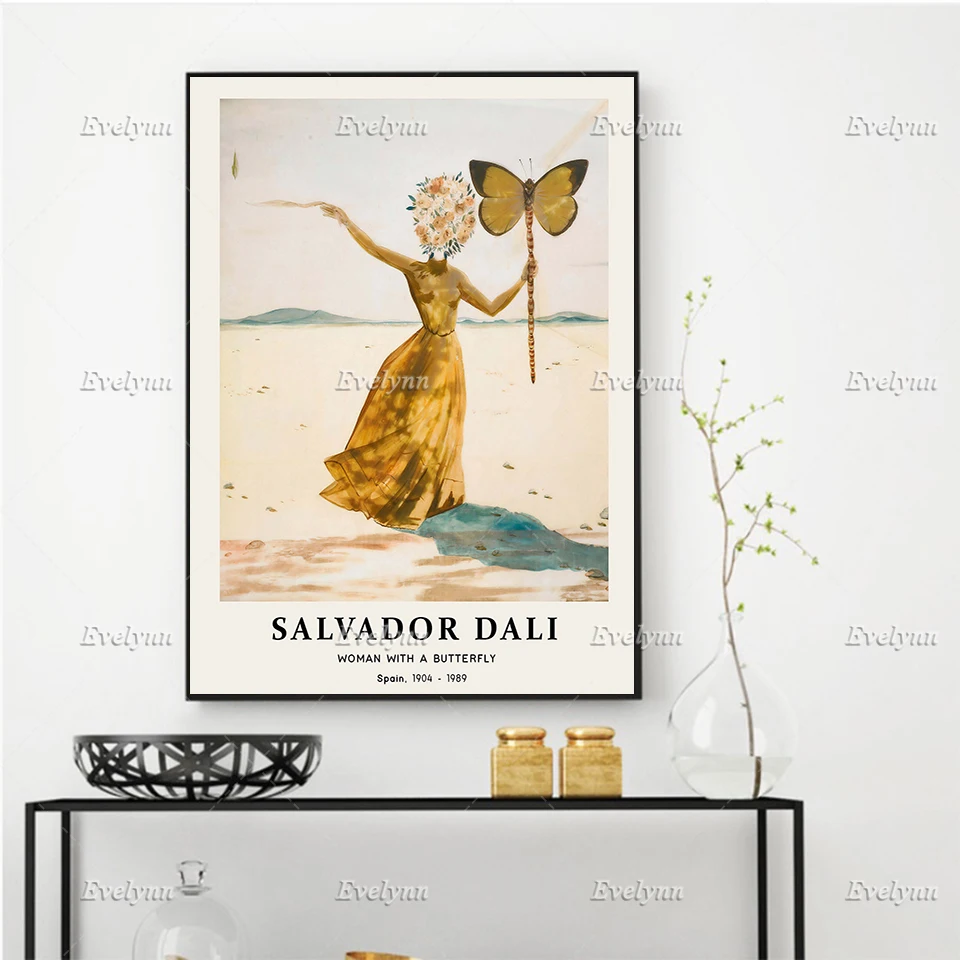Salvador Dali Woman with a butterfly Poster, Dali Art, Wall Art Prints Home Decor Canvas Unique Gift Floating Frame
Salvador Dali Woman with a butterfly Poster, Dali Art, Wall Art Prints Home Decor Canvas Unique Gift Floating Frame