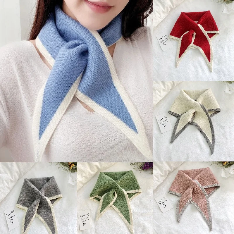 Autumn Winter Wool Knitted Simple Women's Sweet Korean Triangle Cross Scarf Warm Soft Decorative Collar
Autumn Winter Wool Knitted Simple Women's Sweet Korean Triangle Cross Scarf Warm Soft Decorative Collar