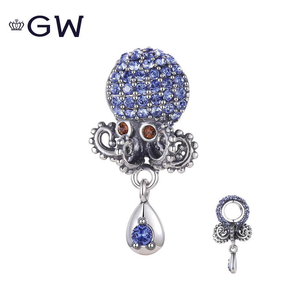 The Ocean Blue Octopus Crystal Charms Pendant European Sparkle Bead 925 Sterling Silver Animal Charm Fit Pendants Snake Bracelet
The Ocean Blue Octopus Crystal Charms Pendant European Sparkle Bead 925 Sterling Silver Animal Charm Fit Pendants Snake Bracelet