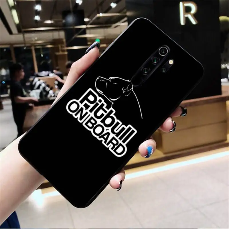 YJZFDYRM Pitbull dog Black мягкий чехол для телефона из ТПУ Redmi Note 9 8 8T 8A 7 6 6A Go Pro Max K20 |