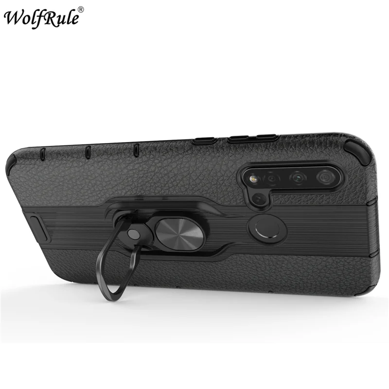 For Huawei P20 Lite 2019 Case Full Protetive Cover Nova 5i Phone Ring Holder Stand Magnetic PC Silicone Case6.4" | Мобильные