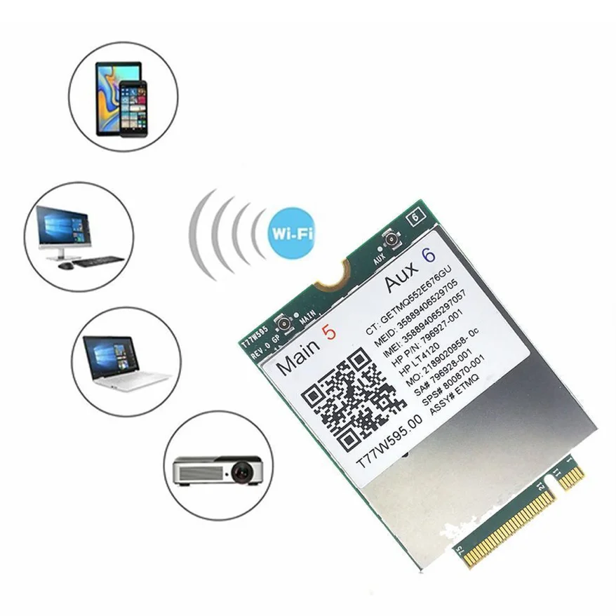 Lt4120t X5 LTE T77W595 796928 100 4G WWAN M.2 150 Мбит/с модем для HP Elite x2 840 850 G3 640 650 645 G2|3G модемы| |