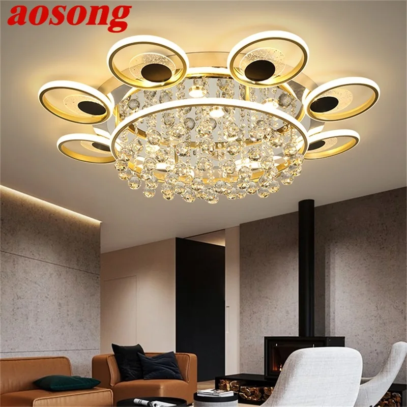 Потолочные светильники AOSONG в скандинавском стиле, современные роскошные светодиодсветодиодный лампы с кристаллами для дома, гостиной, спа...
Потолочные светильники AOSONG в скандинавском стиле, современные роскошные светодиодсветодиодный лампы с кристаллами для дома, гостиной, спа...