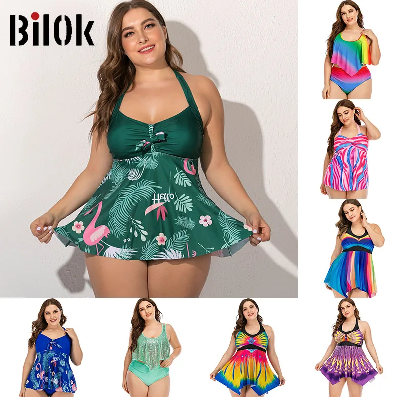 20 Colors 5XL-L Plus Size Swimwear for Women Large Big Swimdress+Briefs Two Pieces Swimsuit Fashion Floral Tankini Beachwear
20 Colors 5XL-L Plus Size Swimwear for Women Large Big Swimdress+Briefs Two Pieces Swimsuit Fashion Floral Tankini Beachwear