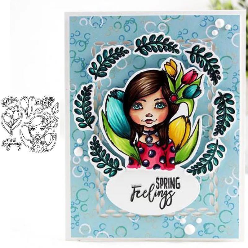Spring Feelings Girls Pattern Prints Transparent Clear Silicone Stamp/Seal for DIY scrapbooking/photo album Decor card making 
Spring Feelings Girls Pattern Prints Transparent Clear Silicone Stamp/Seal for DIY scrapbooking/photo album Decor card making