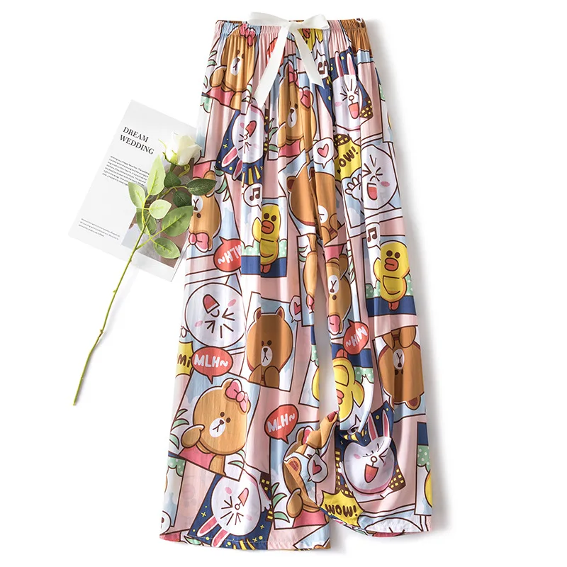 Spring Summer Sleep Wear Women Pajama Printing Loose Sleeping Cute Bottoms Cotton Pants Female Calf-Length Pant Lounge Home Wear
Spring Summer Sleep Wear Women Pajama Printing Loose Sleeping Cute Bottoms Cotton Pants Female Calf-Length Pant Lounge Home Wear