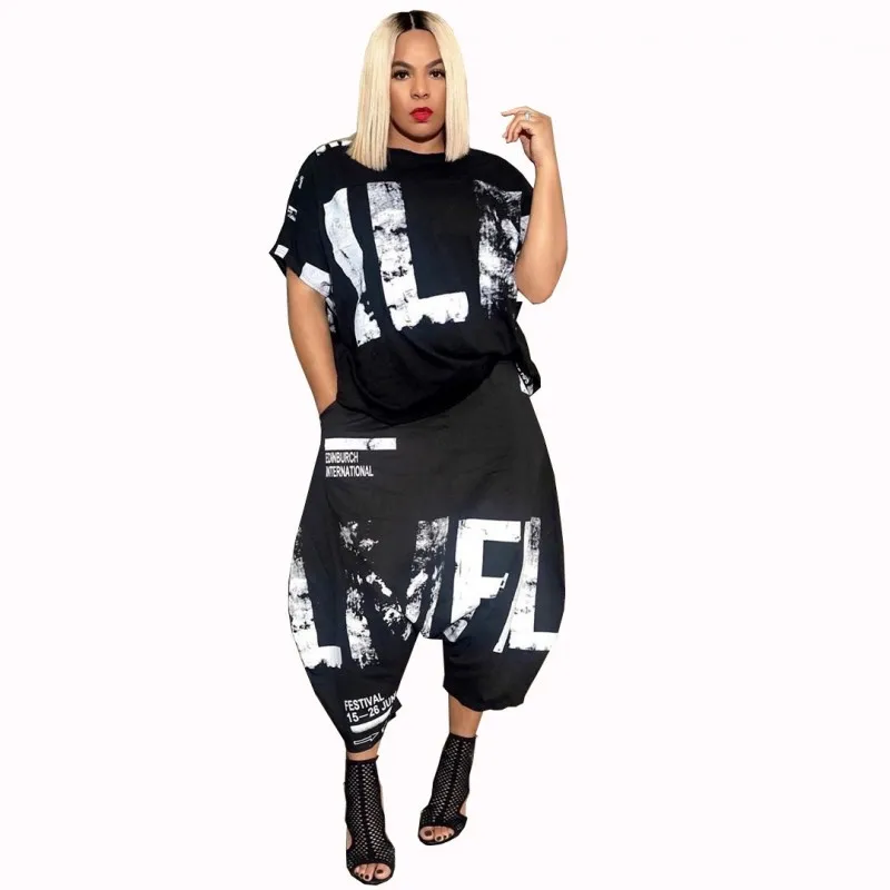 2-piece set ladies T-shirt top and harem pants suit 2021 new fashion hip-hop casual wear suit 5XL 4XL letter printing casual
2-piece set ladies T-shirt top and harem pants suit 2021 new fashion hip-hop casual wear suit 5XL 4XL letter printing casual