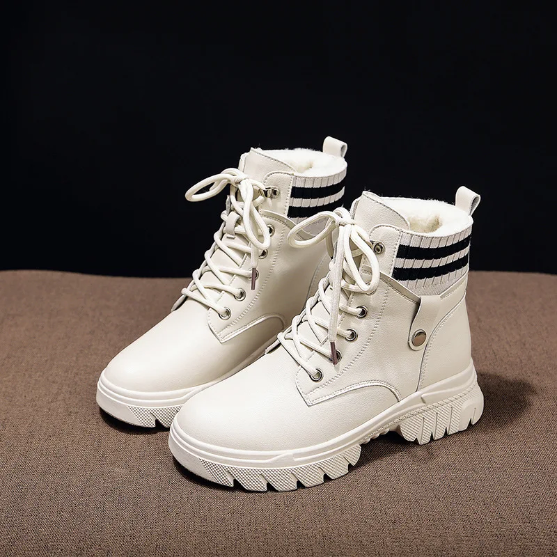 Martin boots women winter cotton boots white thick plus velvet fashion trend snow boots
Martin boots women winter cotton boots white thick plus velvet fashion trend snow boots