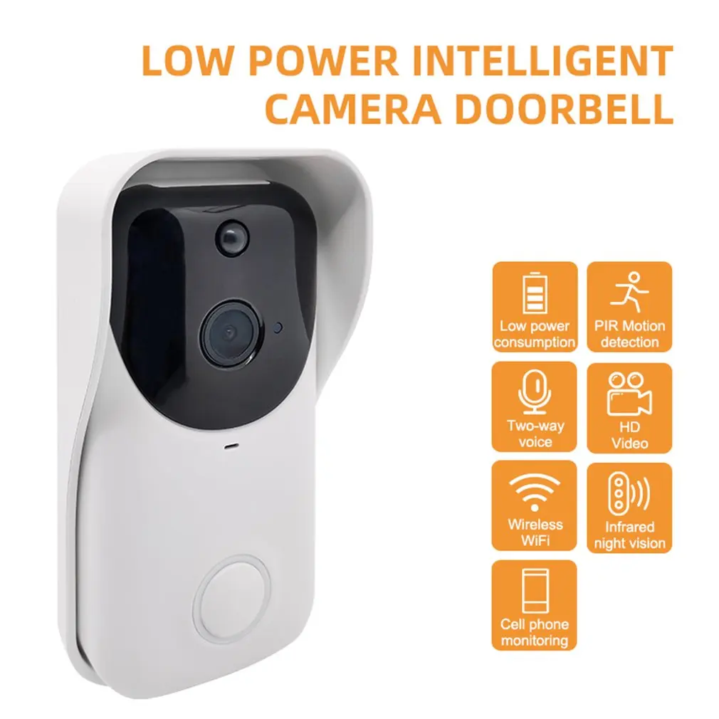 D520 HD 1080P Smart WiFi Video Doorbell Camera Visual Intercom Night vision Door Bell Wireless Security Camera
D520 HD 1080P Smart WiFi Video Doorbell Camera Visual Intercom Night vision Door Bell Wireless Security Camera