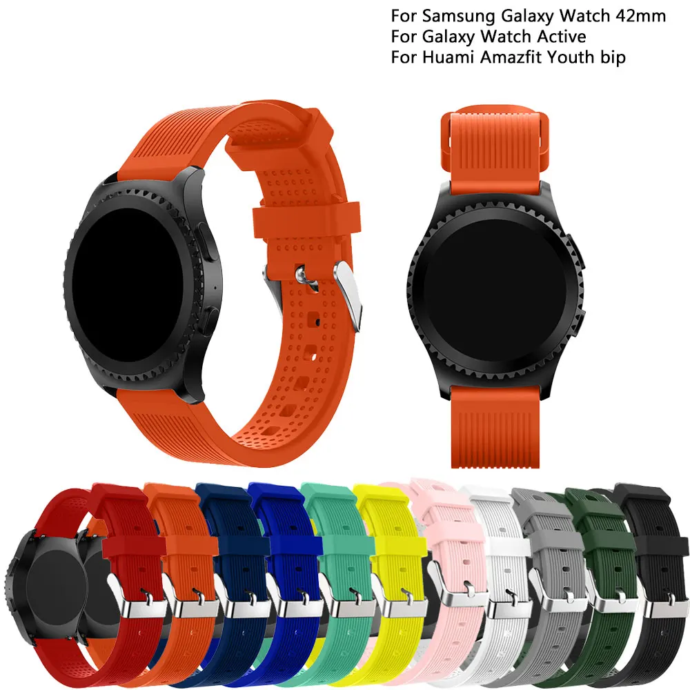 Ремешок для часов Samsung Gear S2 Galaxy Watch 42 мм, мягкий силиконовый браслет для Garmin vivoactive3 vivomove HR Watch Active
Ремешок для часов Samsung Gear S2 Galaxy Watch 42 мм, мягкий силиконовый браслет для Garmin vivoactive3 vivomove HR Watch Active