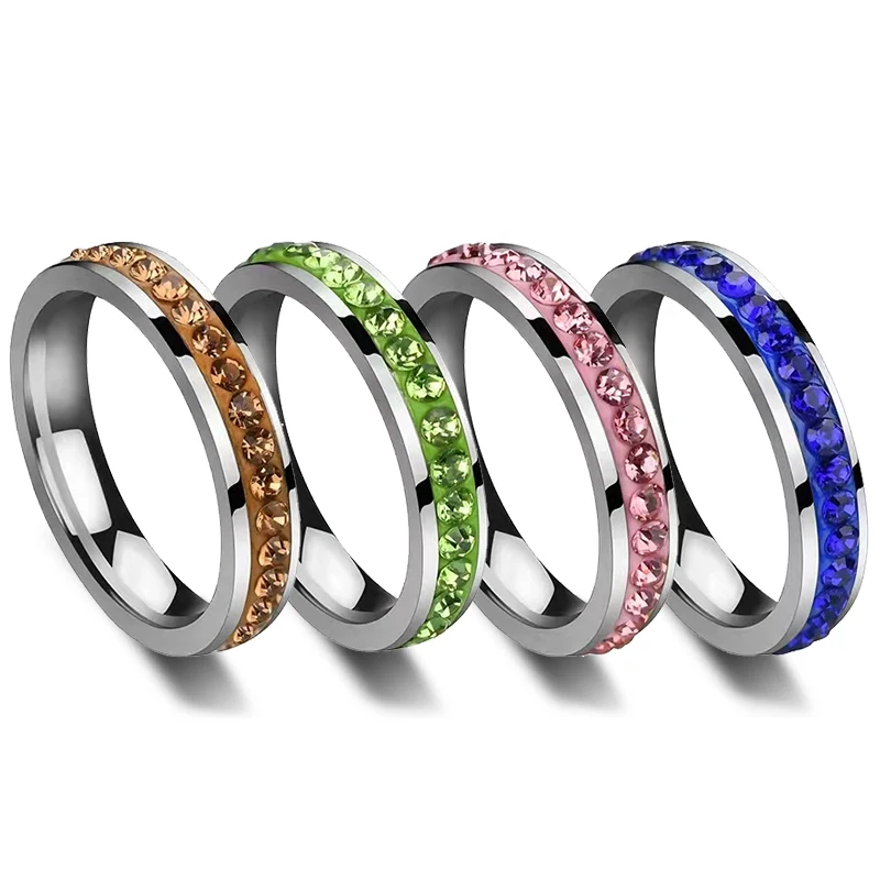 Titanium Steel Single Row Line Crystal Wedding Ring For Women Elegant Engament Ring Gift For Anniversary Love Jewelry
Titanium Steel Single Row Line Crystal Wedding Ring For Women Elegant Engament Ring Gift For Anniversary Love Jewelry