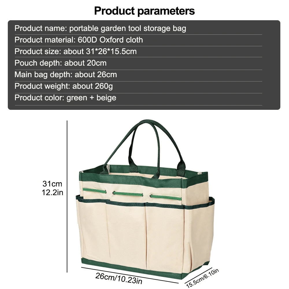 Garden Tool Bag Storage Bag Portable Tool Oxford Cloth Storage Portable Storage Bag Household Garden Hand Tool Pocket
Garden Tool Bag Storage Bag Portable Tool Oxford Cloth Storage Portable Storage Bag Household Garden Hand Tool Pocket