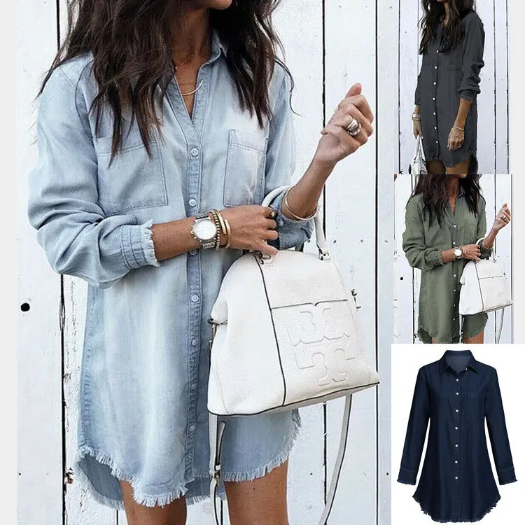 Women's denim shirt plus size fashion personality commuting autumn new women's sexy tassel denim shirt women
Women's denim shirt plus size fashion personality commuting autumn new women's sexy tassel denim shirt women