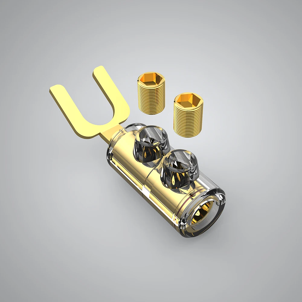 Audiocrast B554G 24k Gold Plated Plug Conenctor Gold plated Spade Speaker Y Plugs Audio Screw Fork Connectors High Clear
Audiocrast B554G 24k Gold Plated Plug Conenctor Gold plated Spade Speaker Y Plugs Audio Screw Fork Connectors High Clear