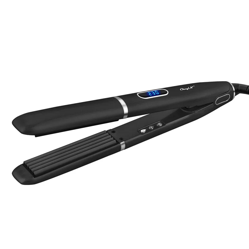 

CkeyiN LCD Display Hair Curler Fluffy Small Waves Corn Perm Splint Curling Iron Corrugated Hair Crimper Hair Waver Dry & Wet Use
