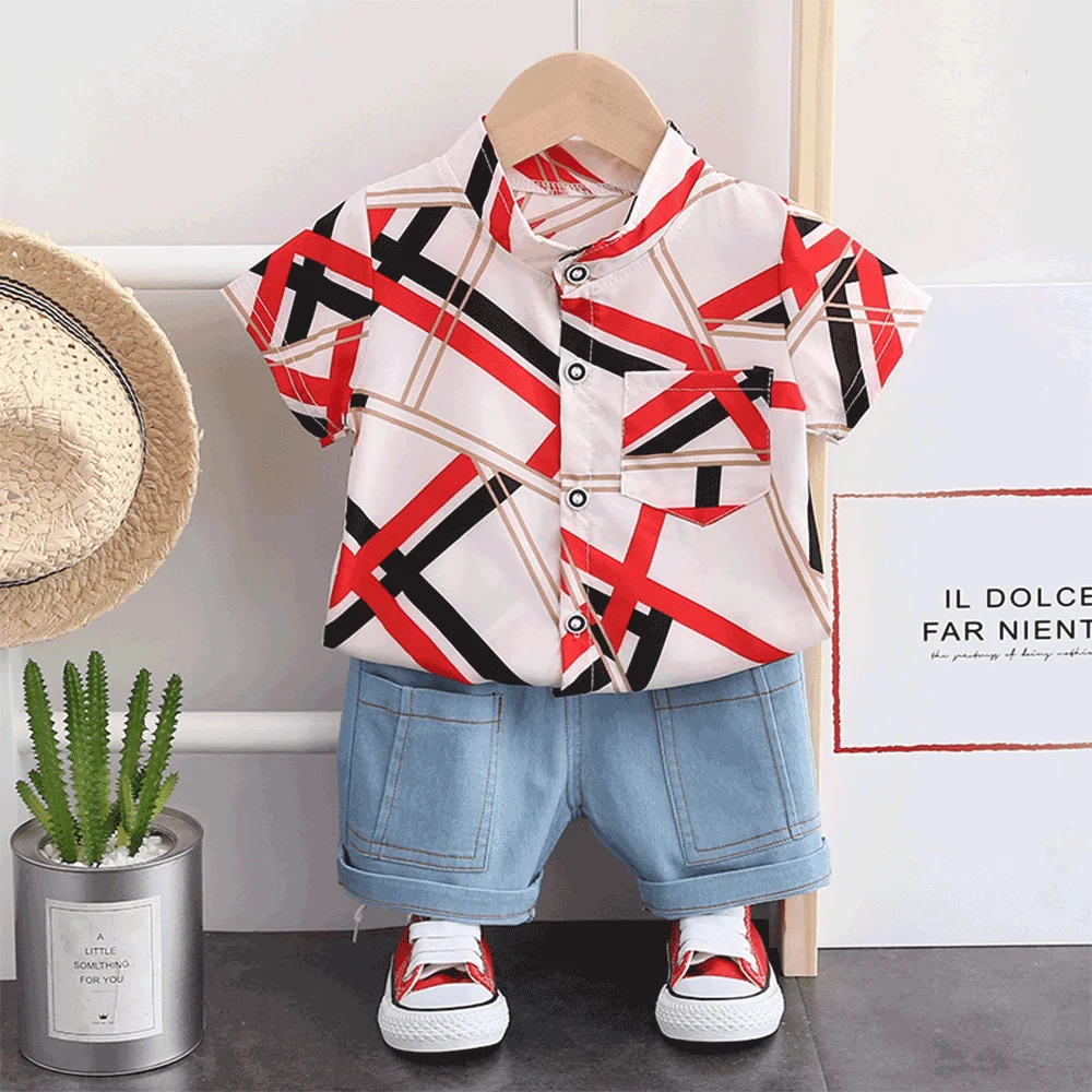 2021 Baby Boys Clothes Set Kids Outfits Summer Designer Cute Boutique Loungewear Free Shipping Red Short Sleeve Shirt+Jeans 2pcs
2021 Baby Boys Clothes Set Kids Outfits Summer Designer Cute Boutique Loungewear Free Shipping Red Short Sleeve Shirt+Jeans 2pcs