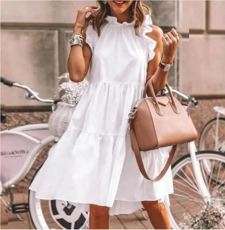 2021 summer new casual loose sleeveless solid color round neck long skirt
2021 summer new casual loose sleeveless solid color round neck long skirt