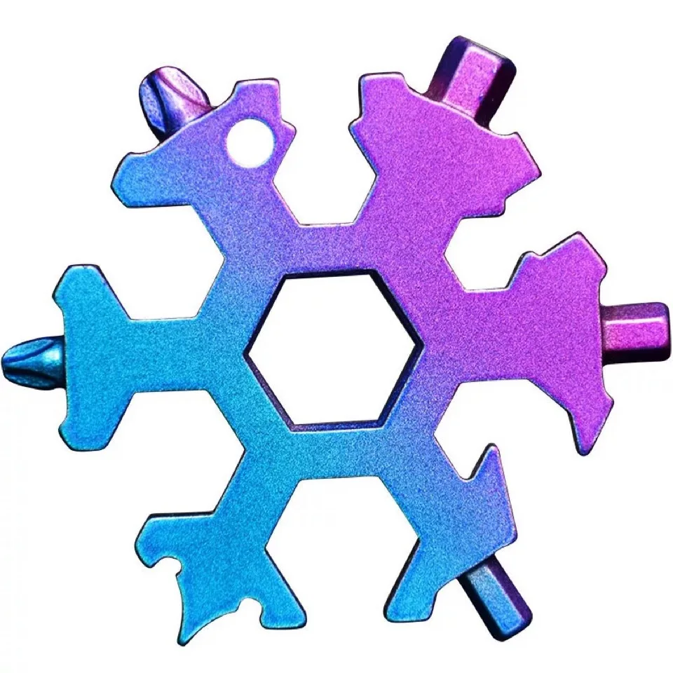 18 In 1 Snowflake Snow Wrench Tool Spanner Hex Wrench Multifunction Camping Outdoor Survive Tools Bottle Opener Screwdriver
18 In 1 Snowflake Snow Wrench Tool Spanner Hex Wrench Multifunction Camping Outdoor Survive Tools Bottle Opener Screwdriver