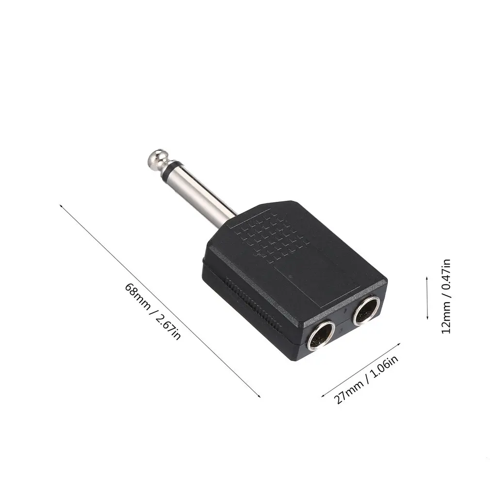 1 piece 6.35 mm 1/4 inch mono to 2 double 6.35 mm female Y splitter connector audio adapter
1 piece 6.35 mm 1/4 inch mono to 2 double 6.35 mm female Y splitter connector audio adapter