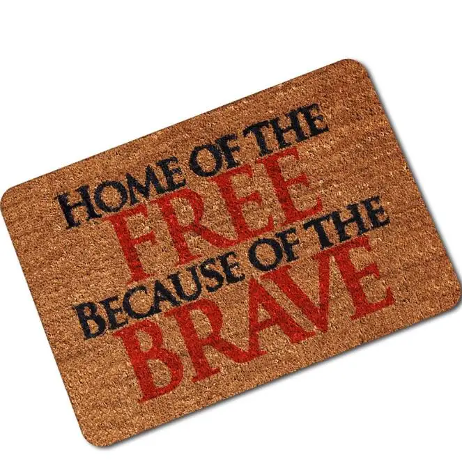 Novelty Gift for Veteran Home of The Free Because of the Brave Door Mat Cool Patriotic Military Support Doormat Rug Carpet Decor
Novelty Gift for Veteran Home of The Free Because of the Brave Door Mat Cool Patriotic Military Support Doormat Rug Carpet Decor