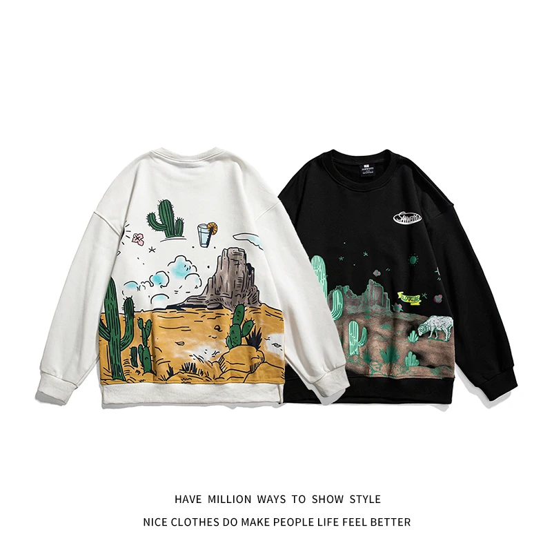 2021 New Autumn Cactus Print Streetwear Men's Sweatshirts Unisex Women's Boyfriend Style College Hoodies Couple Sweaters Chic
2021 New Autumn Cactus Print Streetwear Men's Sweatshirts Unisex Women's Boyfriend Style College Hoodies Couple Sweaters Chic