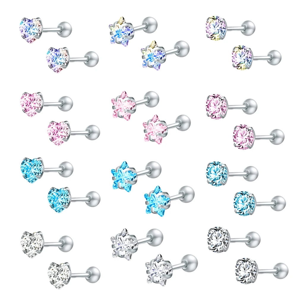 ZS Conch Helix Stud Earrings Set for Women Girls 3 Pairs Stainless Steel Earrings Set Fashion Cartilage Crystal Earrings Jewelry
ZS Conch Helix Stud Earrings Set for Women Girls 3 Pairs Stainless Steel Earrings Set Fashion Cartilage Crystal Earrings Jewelry