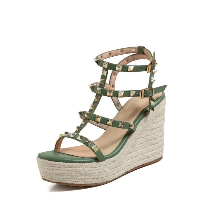 Comfort Shoes for Women Clogs Wedge Studded Sandals Summer Heels All-Match Suit Female Beige Platform 2021 Fashion Girls High Bl
Comfort Shoes for Women Clogs Wedge Studded Sandals Summer Heels All-Match Suit Female Beige Platform 2021 Fashion Girls High Bl