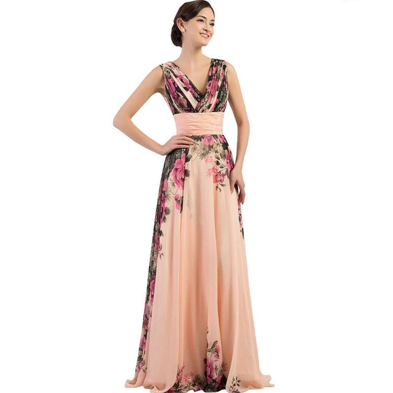 Womens Formal Sleeveless Floral Print Long Chiffon Prom Evening Party Bridesmaid Wedding Maxi Dress Vestido de festa Gown Dress
Womens Formal Sleeveless Floral Print Long Chiffon Prom Evening Party Bridesmaid Wedding Maxi Dress Vestido de festa Gown Dress