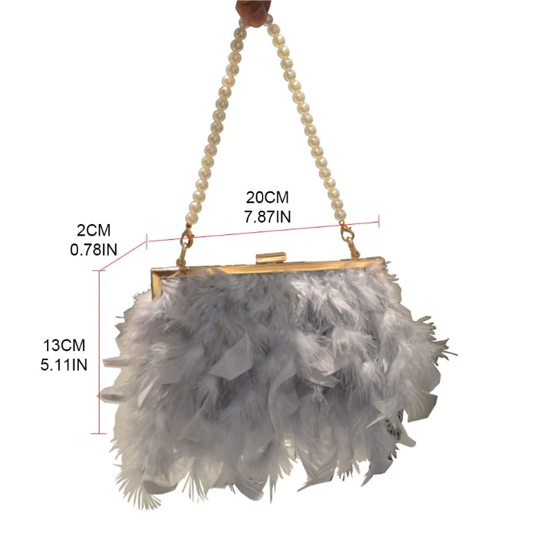 Ostrich Feather Tote Evening Dress Bag Shoulder Bag Party Money Bag Wallet Clutch QXNC
Ostrich Feather Tote Evening Dress Bag Shoulder Bag Party Money Bag Wallet Clutch QXNC