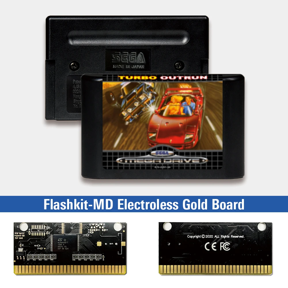 Набор для видеоигр Turbo outrun - EUR Label Flashkit MD, золото схема на основе печатной платы, для Sega Genesis Megadrive
Набор для видеоигр Turbo outrun - EUR Label Flashkit MD, золото схема на основе печатной платы, для Sega Genesis Megadrive