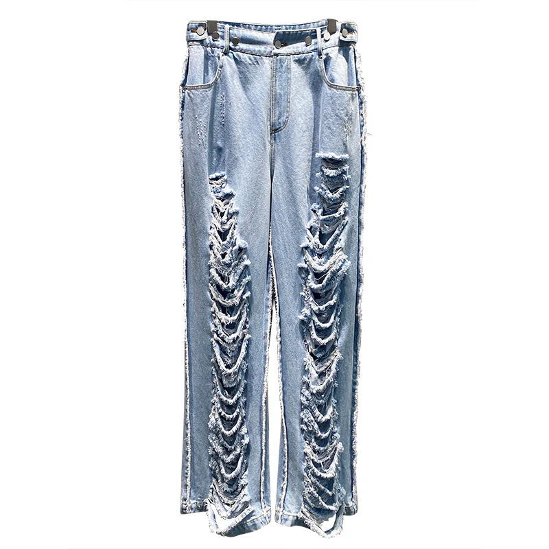 Jeans Woman Mid Waist Hole Ripped Adjust Waist Design Streetwear Style Softener Light Blut 2021 New Summer Fashion Z189
Jeans Woman Mid Waist Hole Ripped Adjust Waist Design Streetwear Style Softener Light Blut 2021 New Summer Fashion Z189