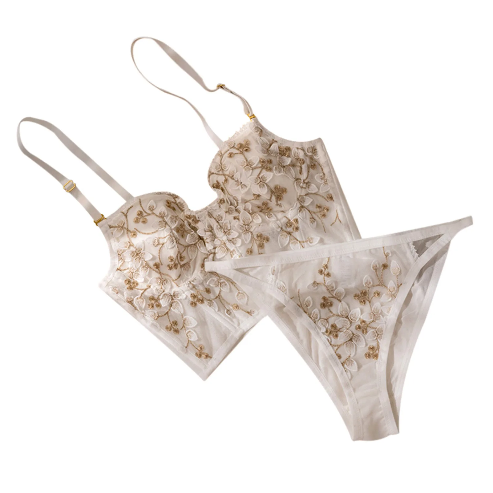 Newly Embroidery Lace Bra Set Women Cute Floral Underwired Bra Panties Back Closure Lingerie Set m99
Newly Embroidery Lace Bra Set Women Cute Floral Underwired Bra Panties Back Closure Lingerie Set m99