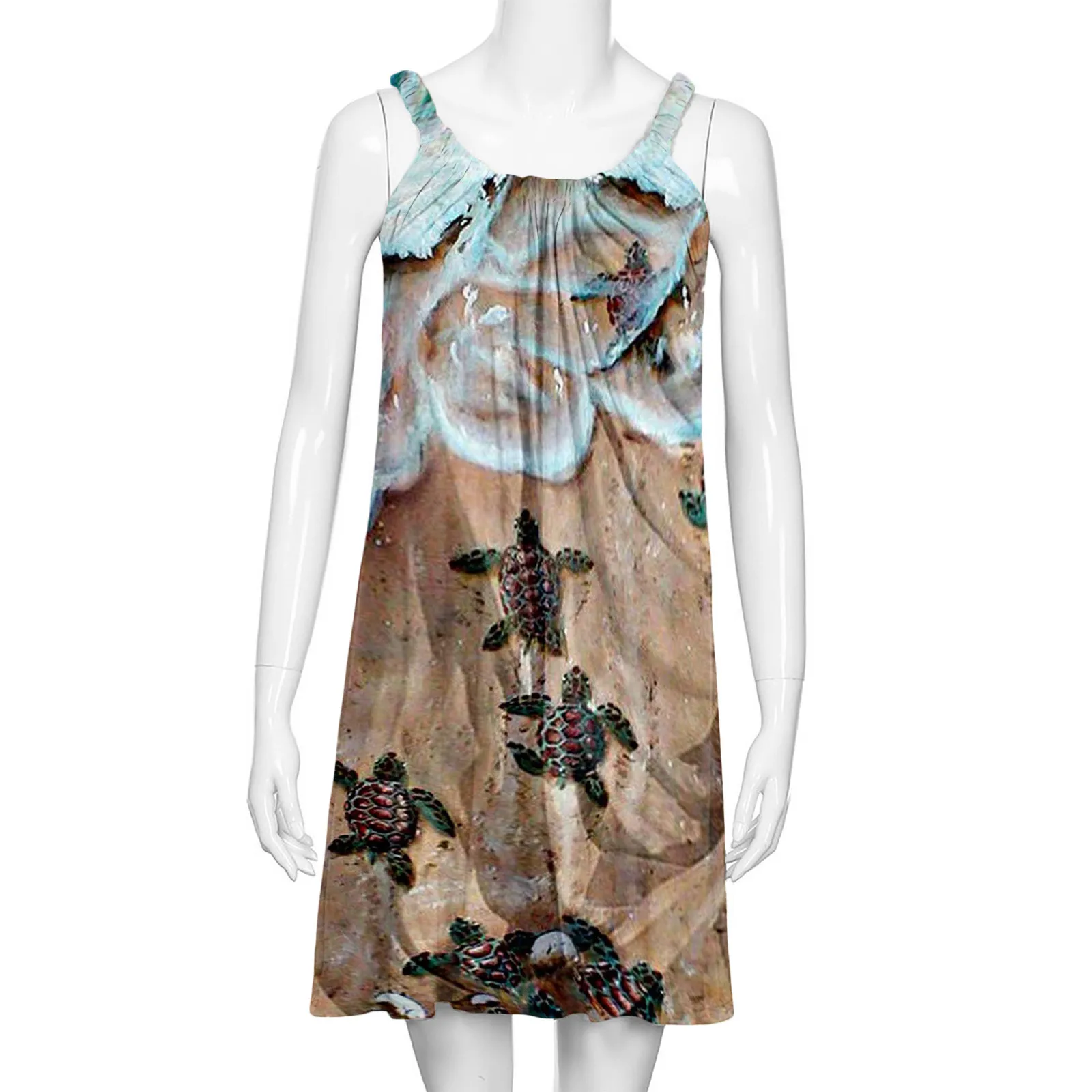 Fashion Women's Mini Dress Summer Sexy Sleeveless O-Neck Marine Life Print Hem Loose Beach Dress Vestidos De Verano#35
Fashion Women's Mini Dress Summer Sexy Sleeveless O-Neck Marine Life Print Hem Loose Beach Dress Vestidos De Verano#35