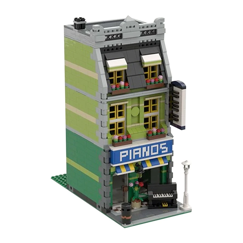 MOC Construction toys City Creator Expert Piano Showroom Modular Building Blocks Street View Architecture Bricks Toys Gifts
MOC Construction toys City Creator Expert Piano Showroom Modular Building Blocks Street View Architecture Bricks Toys Gifts