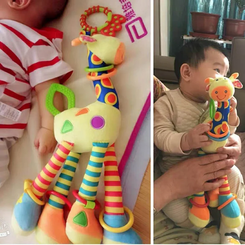 Plush Infant Baby Development Soft Giraffe Animal Handbells Rattles Handle Toys Hot Selling WIth Teether Toy 50% off wyy
Plush Infant Baby Development Soft Giraffe Animal Handbells Rattles Handle Toys Hot Selling WIth Teether Toy 50% off wyy