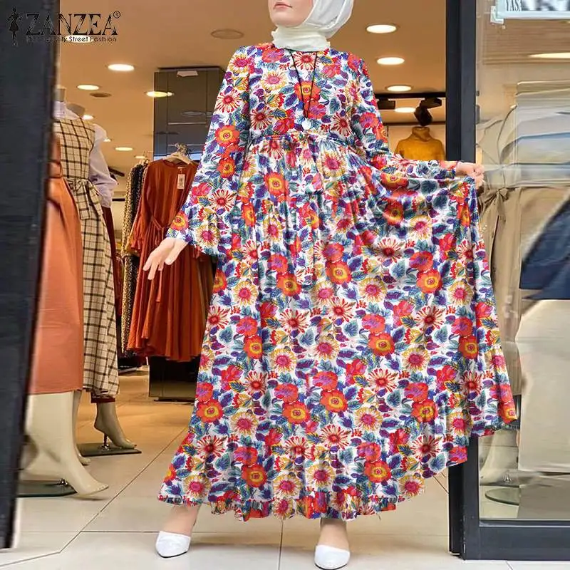 ZANZEA Muslim Women Vintage Floral Printed Abaya Turkey Hijab Dress Spring Long Sleeve Kaftan Vestido Loose Sundress Oversized
ZANZEA Muslim Women Vintage Floral Printed Abaya Turkey Hijab Dress Spring Long Sleeve Kaftan Vestido Loose Sundress Oversized