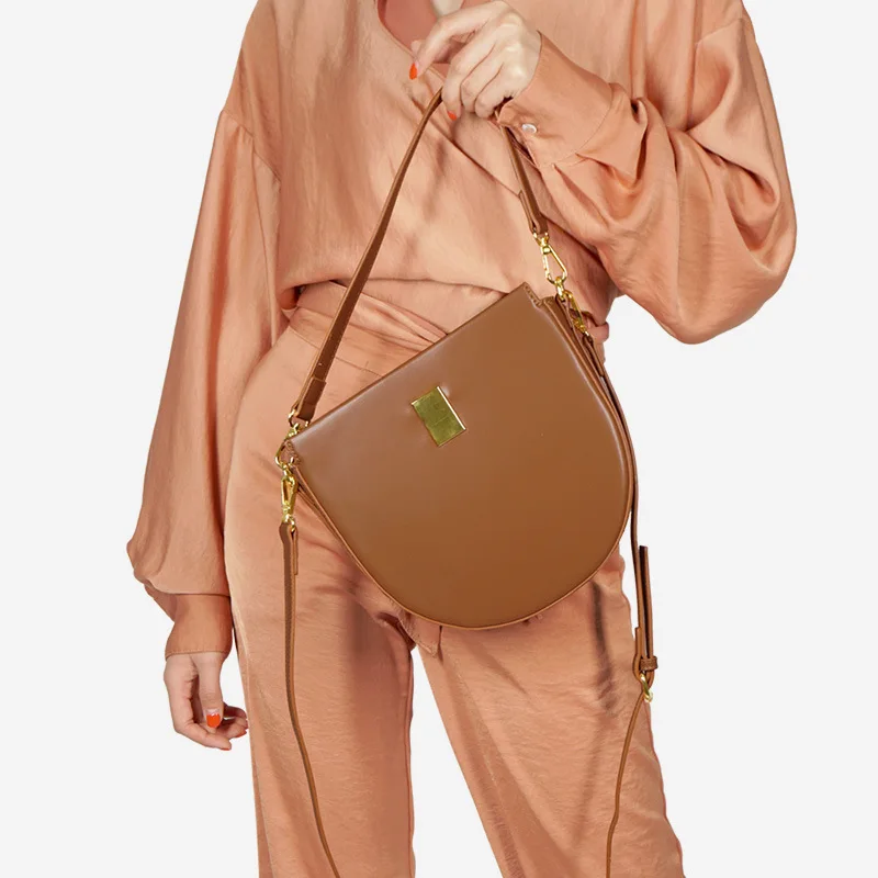 Casual Saddle Bags for Women Handbags Semicircle PU Leather Shoulder crossbody Messenger Bags Lady Brands Large Capacity Bolsa
Casual Saddle Bags for Women Handbags Semicircle PU Leather Shoulder crossbody Messenger Bags Lady Brands Large Capacity Bolsa
