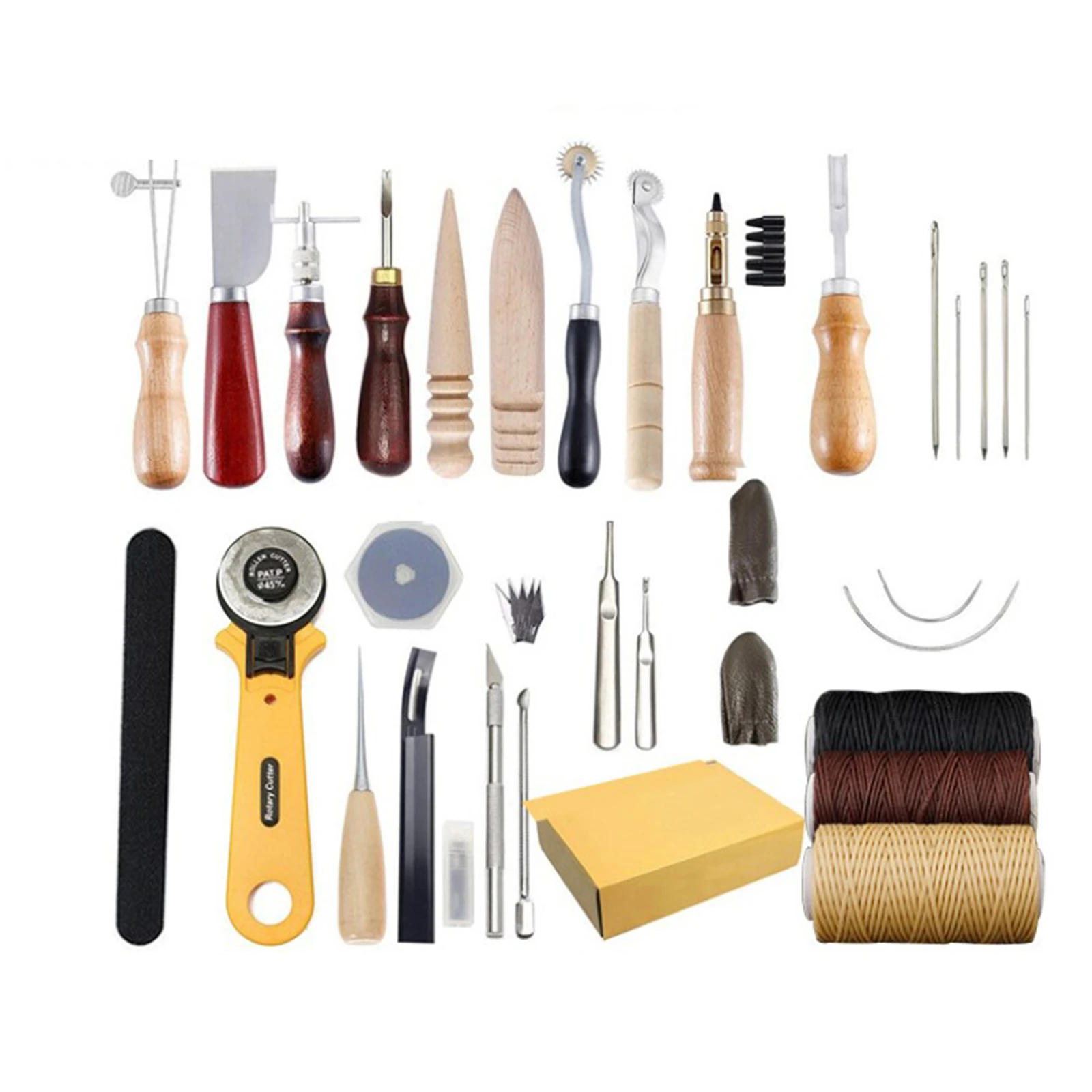 22pcs/set Professional Leather Craft Tools Kit Home Hand Sewing Stitching Punch Carving Work Saddle Leathercraft Accessories
22pcs/set Professional Leather Craft Tools Kit Home Hand Sewing Stitching Punch Carving Work Saddle Leathercraft Accessories
