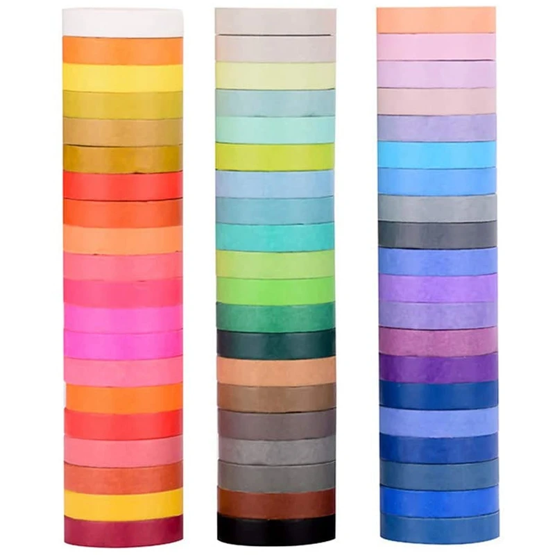 60 Rolls Rainbow Washi Masking Tape Set for DIY Decor Scrapbooking Sticker Masking Paper Decoration Tape Adhesive
60 Rolls Rainbow Washi Masking Tape Set for DIY Decor Scrapbooking Sticker Masking Paper Decoration Tape Adhesive