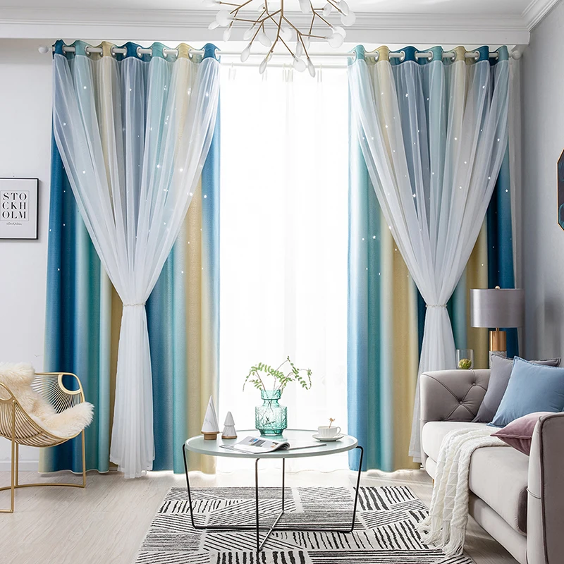 Double Layer Blackout Curtains Star Cutout For Living Room Jinya Home Decor Rainbow Color Window Curtain Panels For Baby Bedroom
Double Layer Blackout Curtains Star Cutout For Living Room Jinya Home Decor Rainbow Color Window Curtain Panels For Baby Bedroom