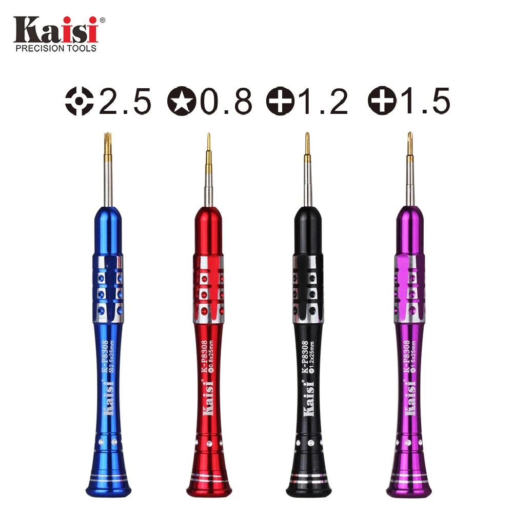 Kaisi P8308 1 5 Phillips/0 8 Torx/0 6 y тип/2 0 шлицевая Прецизионная отвертка для iPhone Phone