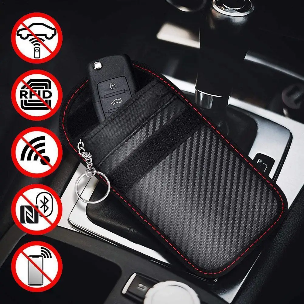 Anti-theft Car Key Fob Signal Shielding Bag Shielding Cover Carbon Fiber Anti-scanning Anti-magnetic Card Holder Car Key Pouch
Anti-theft Car Key Fob Signal Shielding Bag Shielding Cover Carbon Fiber Anti-scanning Anti-magnetic Card Holder Car Key Pouch